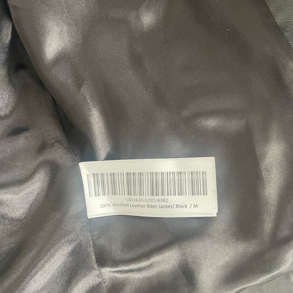 Washed Leather Biker Jacket - Picture 5 of 6